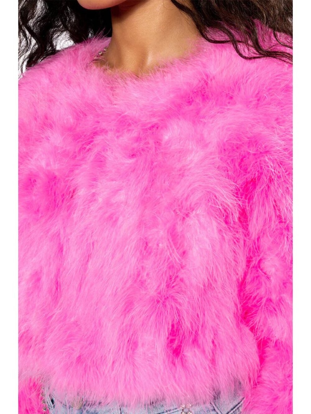 π¦πUBER GORGE!ππ¦LUXURIOUS OSTRICH FEATHER JACKET IN PINK - Picture 10 of 16